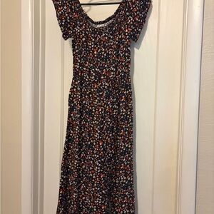 Maurices Navy Floral Midi Dress